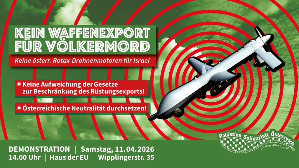 Demo in Wien: Kein Rüstungsexport für Völkermord!